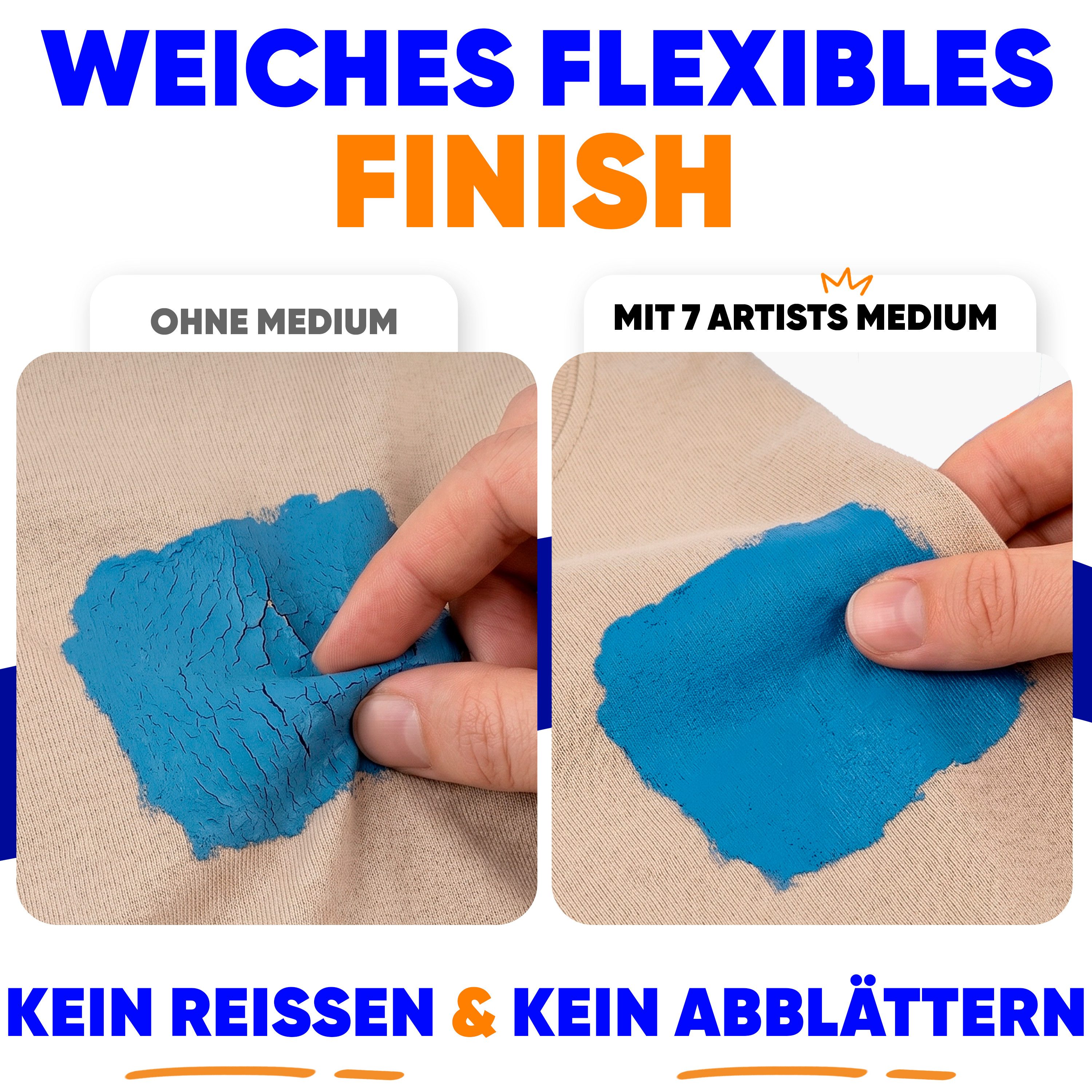 7 Artists Textilfarbe 7 Artists Textilmedium für Acrylfarbe - Fabric Paint Medium