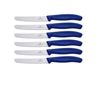 Victorinox Tafelmesser 6 Stück Tafelmesser Swiss Classic Blau