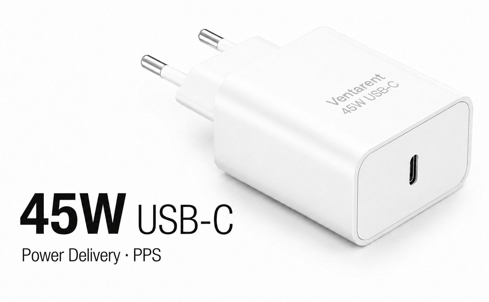 Ventarent 45W USB-C für Microsoft Surface PD PPS USB-Ladegerät (3000 mA, Packung, Netzadapter ohne USB-C Kabel, Surface Geräte mit USB-C Ladefunktion)