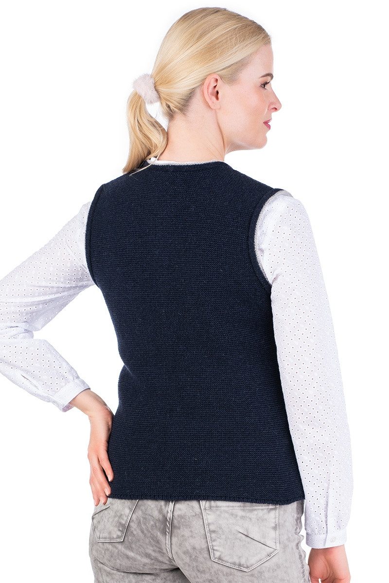 Berwin & Wolff Trachtenweste Strickweste Damen - Hilda - marineblau