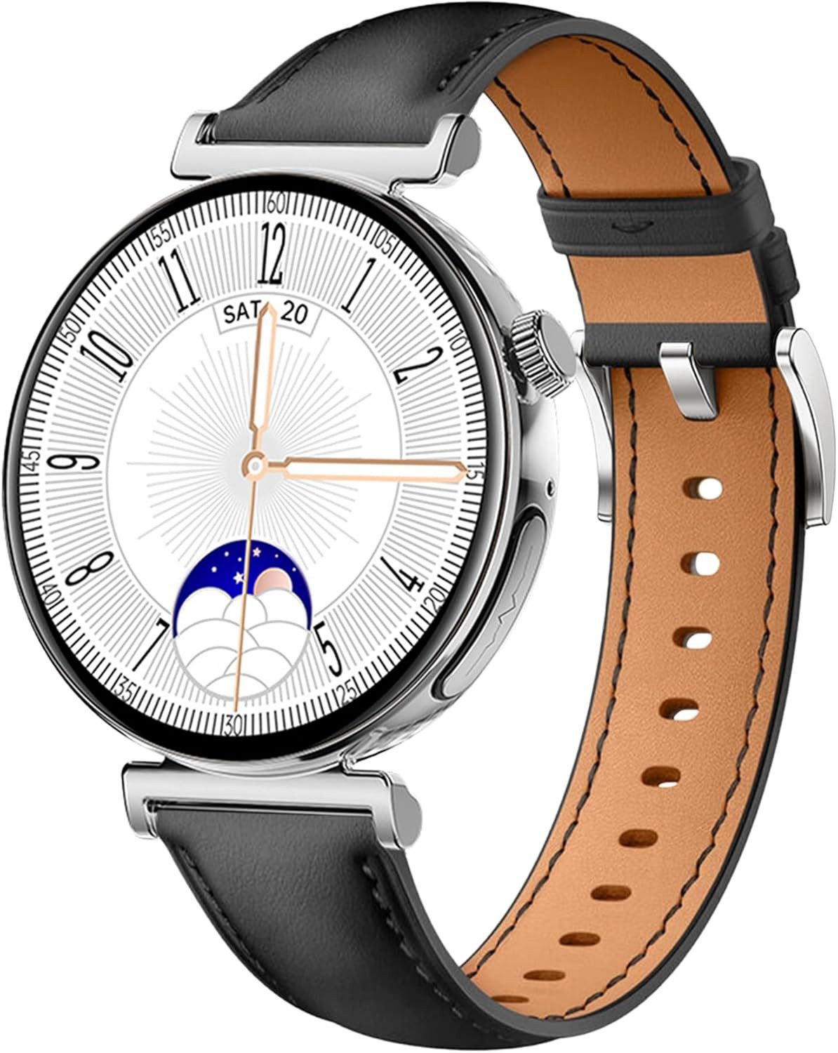 Knauermann PRO 3 Mini Smartwatch (2,4 cm, android ios), Smartwatch mit EKG Analyse, AMOLED Display und Notruffunktion