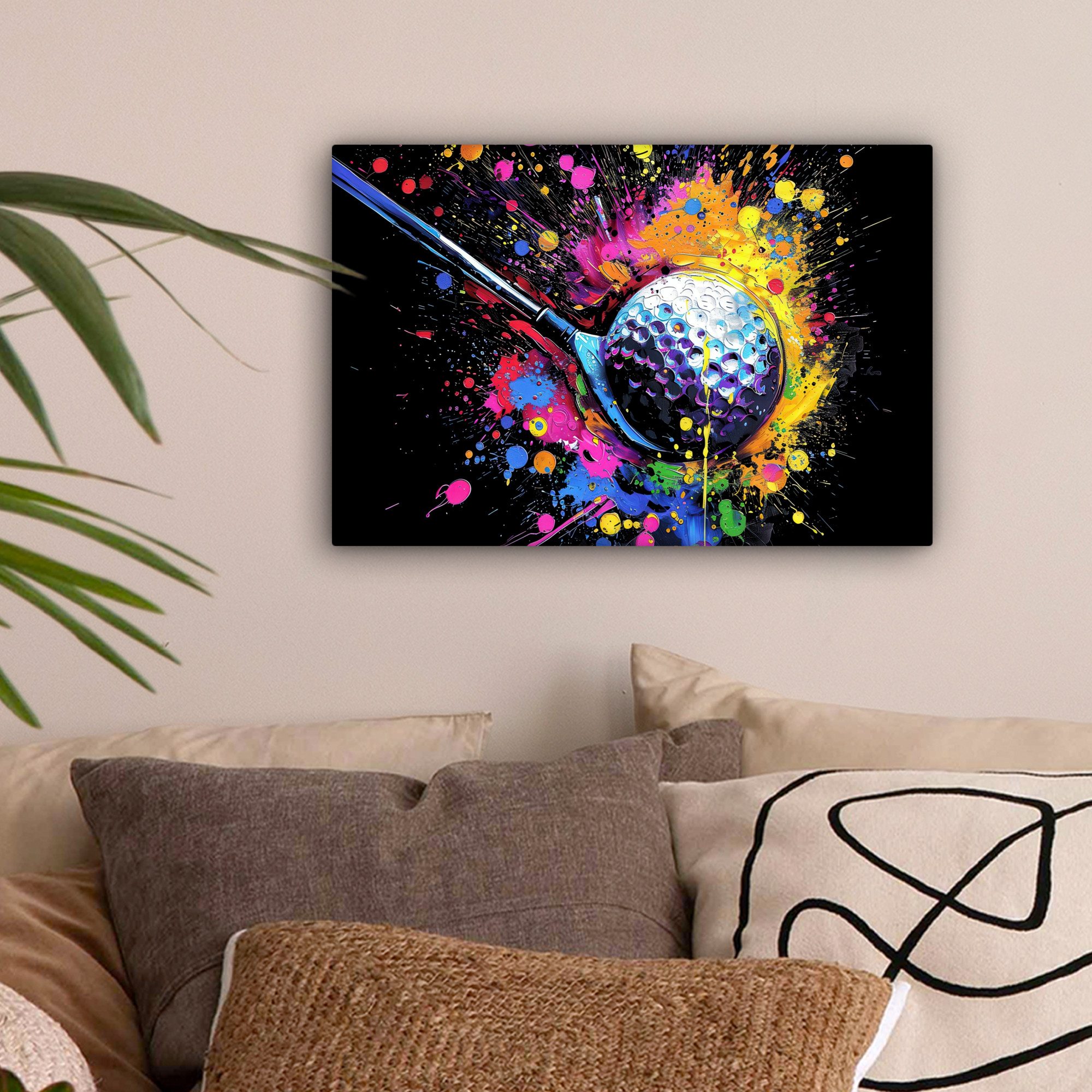 OneMillionCanvasses® Leinwandbild Graffiti - Sport - Golf - Golfclub, Fotod günstig online kaufen