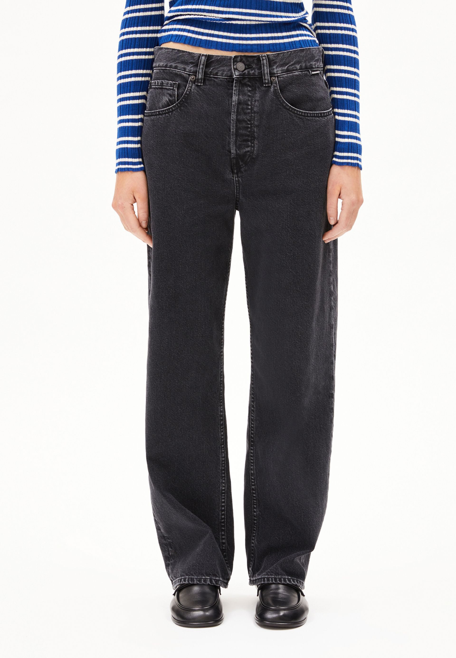 Armedangels Boyfriend-Jeans HAAYI Baggy Jeans recycelte Baumwolle (Non-Stretch) Low waist