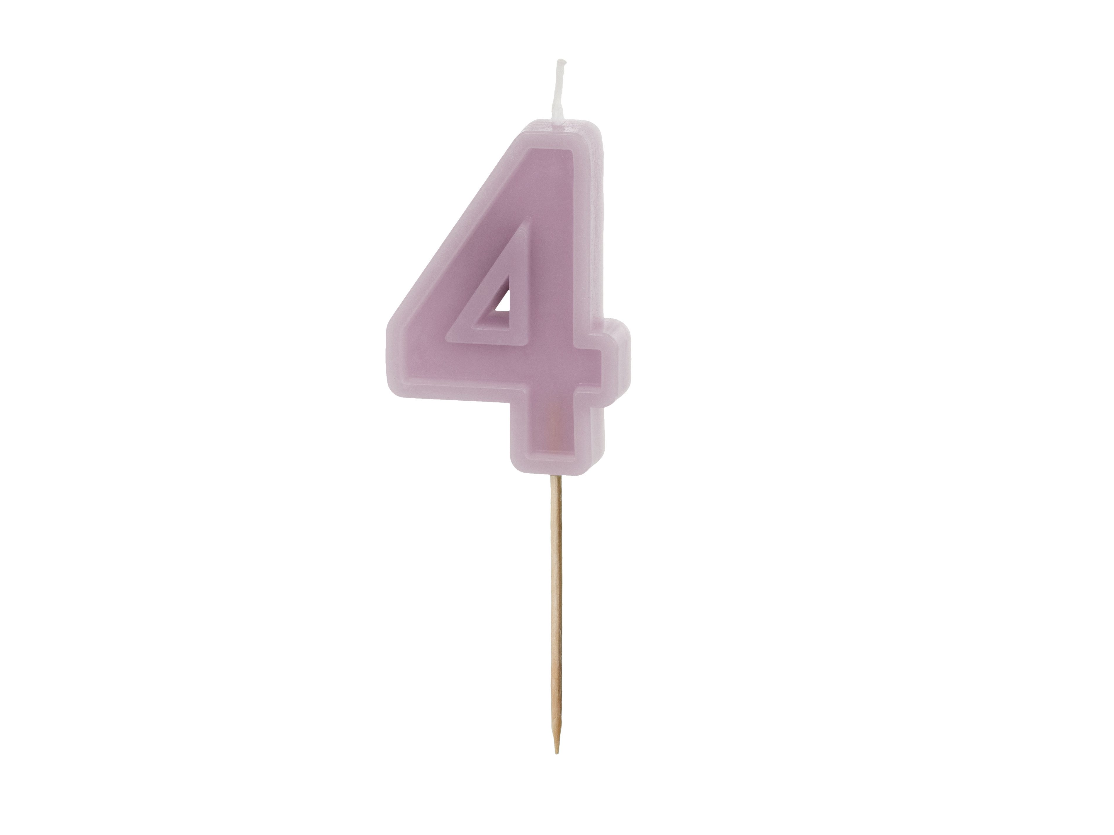 partydeco Geburtstagskerze Kerzenzahl #4, 6 cm günstig online kaufen