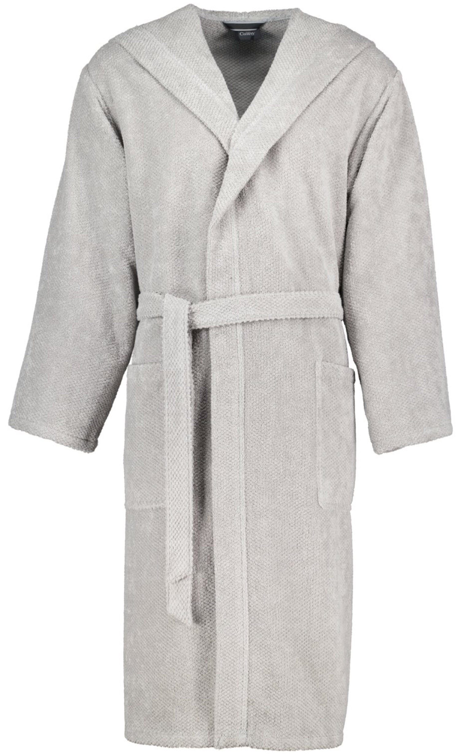 Cawö Herren Bademantel Kapuze Pure 5623 - Farbe: stein - 727 - XL günstig online kaufen