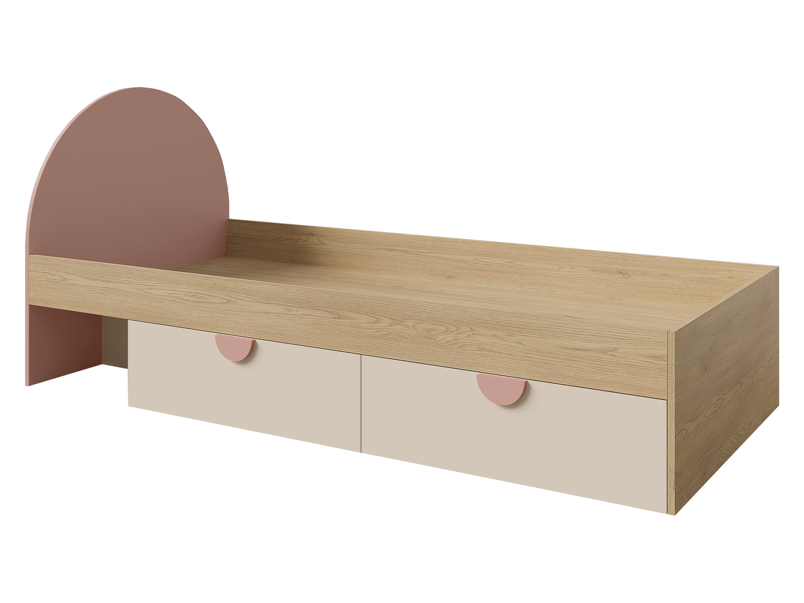 MIRJAN24 Jugendbett Lexi 13 L / P (mit zwei Bettschubladen), Lattenrost aus Sperrholz, 90x200 cm