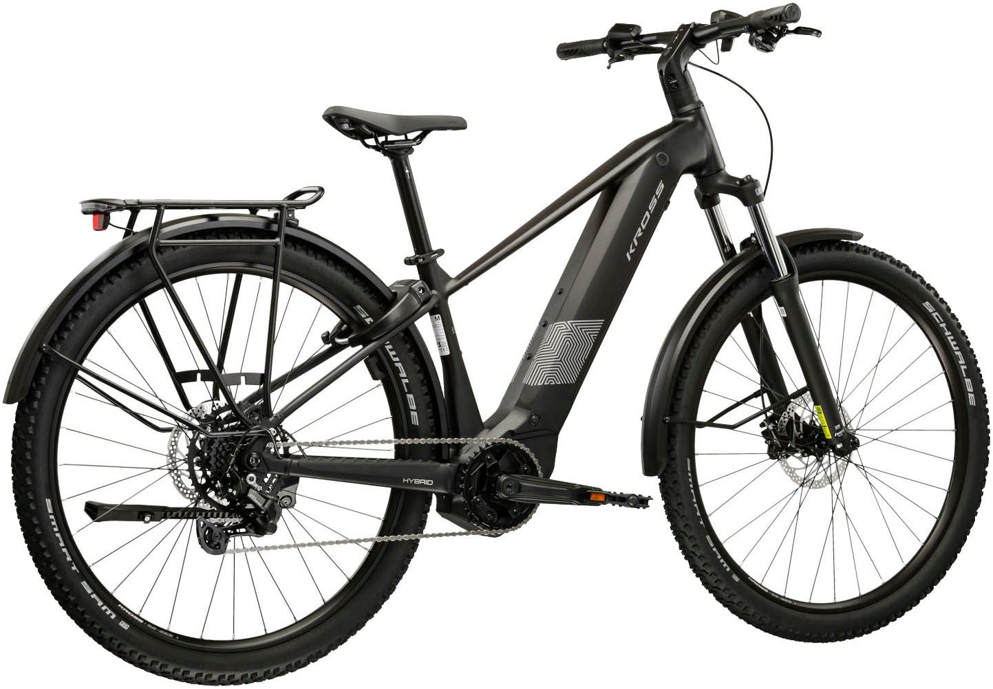 Kross E-Bike ATB Influx Hybrid SUV 2.0 16,7Ah / BOSCH 600 Wh 29" schwarz 9 Gänge 2026, 9 Gang Shimano CUES U4000 Schaltwerk, Kettenschaltung, Mittelmotor, 600 Wh, BOSCH PERFORMANCE LINE PX 36 V/250 W, Mittelmotor