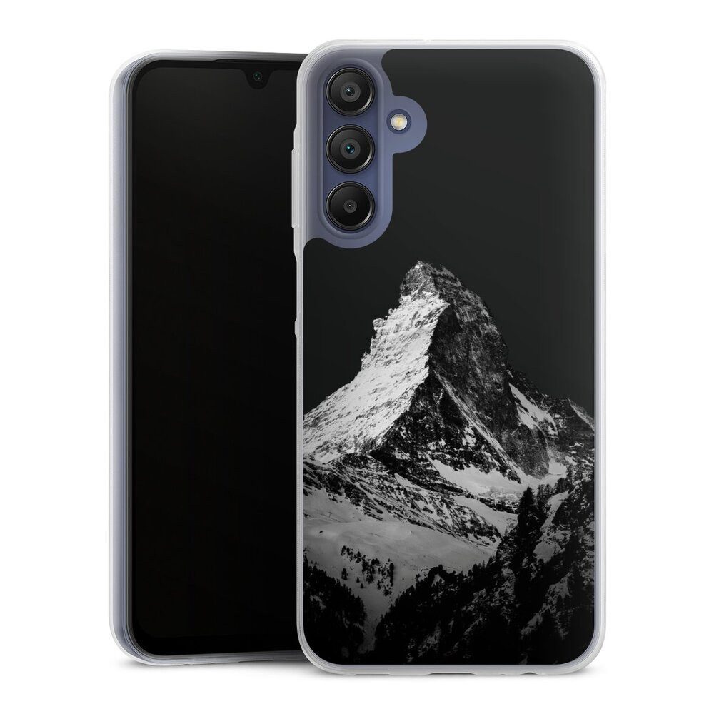DeinDesign Handyhülle Berg Schnee Alpspitze Snow Capped Mountains Grayscale, Samsung Galaxy A15 5G Slim Case Silikon Hülle Ultra Dünn Schutzhülle