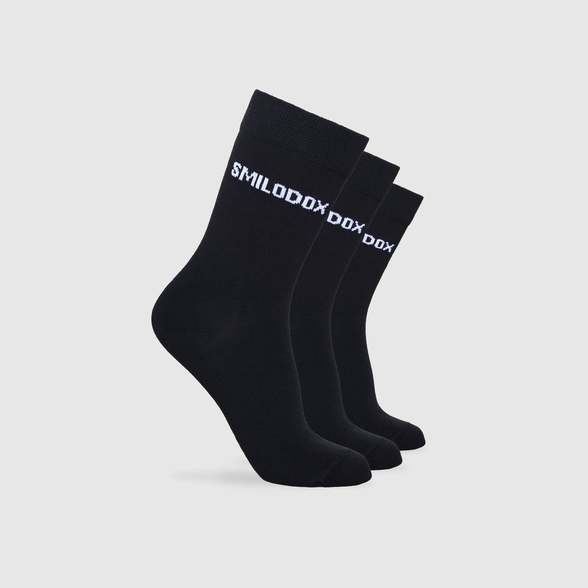 Smilodox Tennissocken Men Classic Socks 3er Pack Schwarz