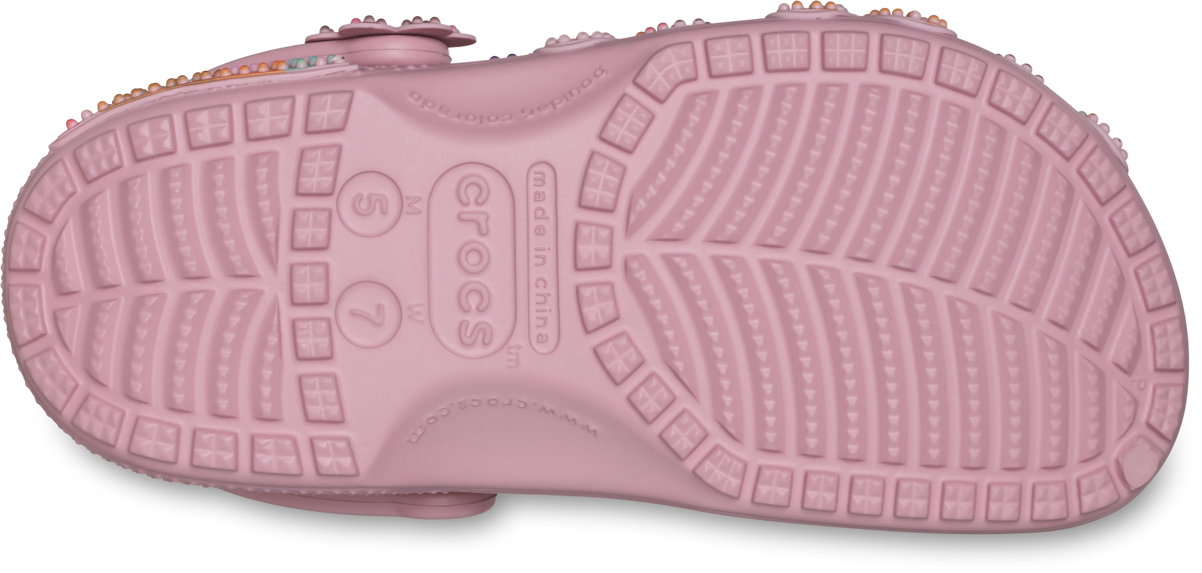 Crocs Classic Summer Beaded Clog Clog Sommerschuh, Gartenschuh, Strandschuh in Blüten-Optik