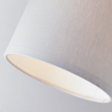 Brilliant Deckenleuchte Vonnie, ohne Leuchtmittel, Stoffschirme, 48 cm Breite, 2 x E27, Metall/Holz/Textil, grau/holz