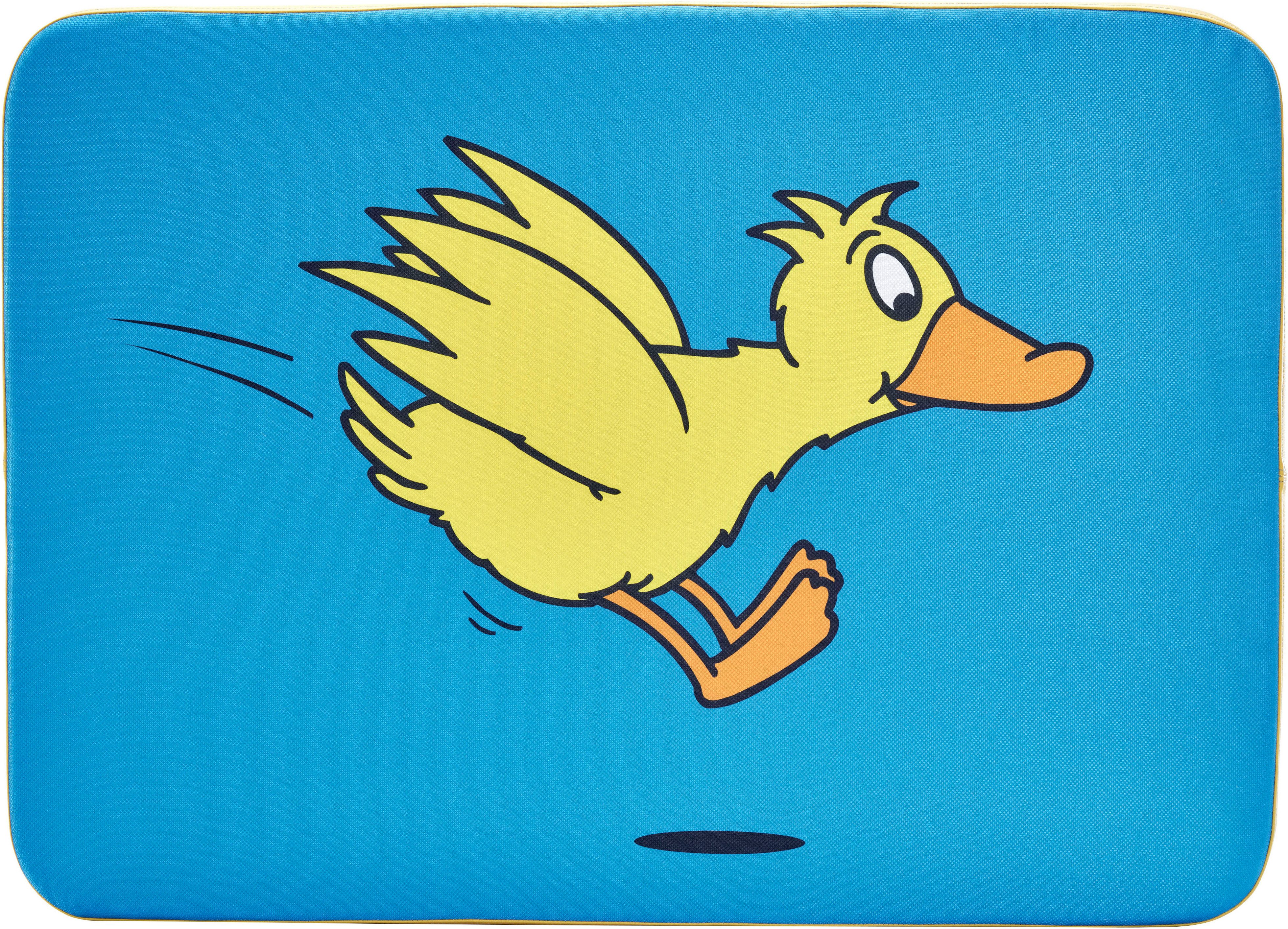 Hipp-Hopp - das Hüpfpolster Weichbodenmatte Hüpfpolster S gelb, Die Maus, Ente, Hüpfmatte; 97x70x17 cm; Made in Germany