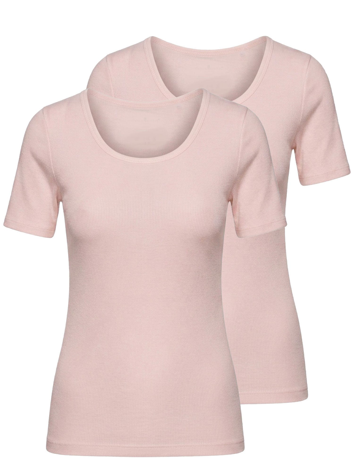 Nina Von C. Unterhemd 2er Pack Halbarm Shirt Bamboo Rib (Packung, 2-St) feinste Bambus-Viskose, im 2er Sparpack