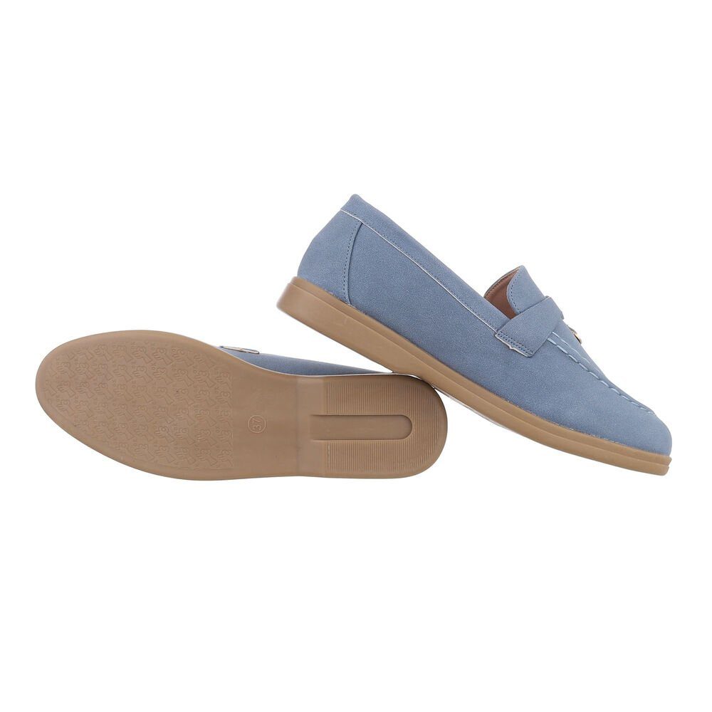 Ital-Design Damen Mokassins Freizeit Slipper (85744015) Blockabsatz Mokassi günstig online kaufen