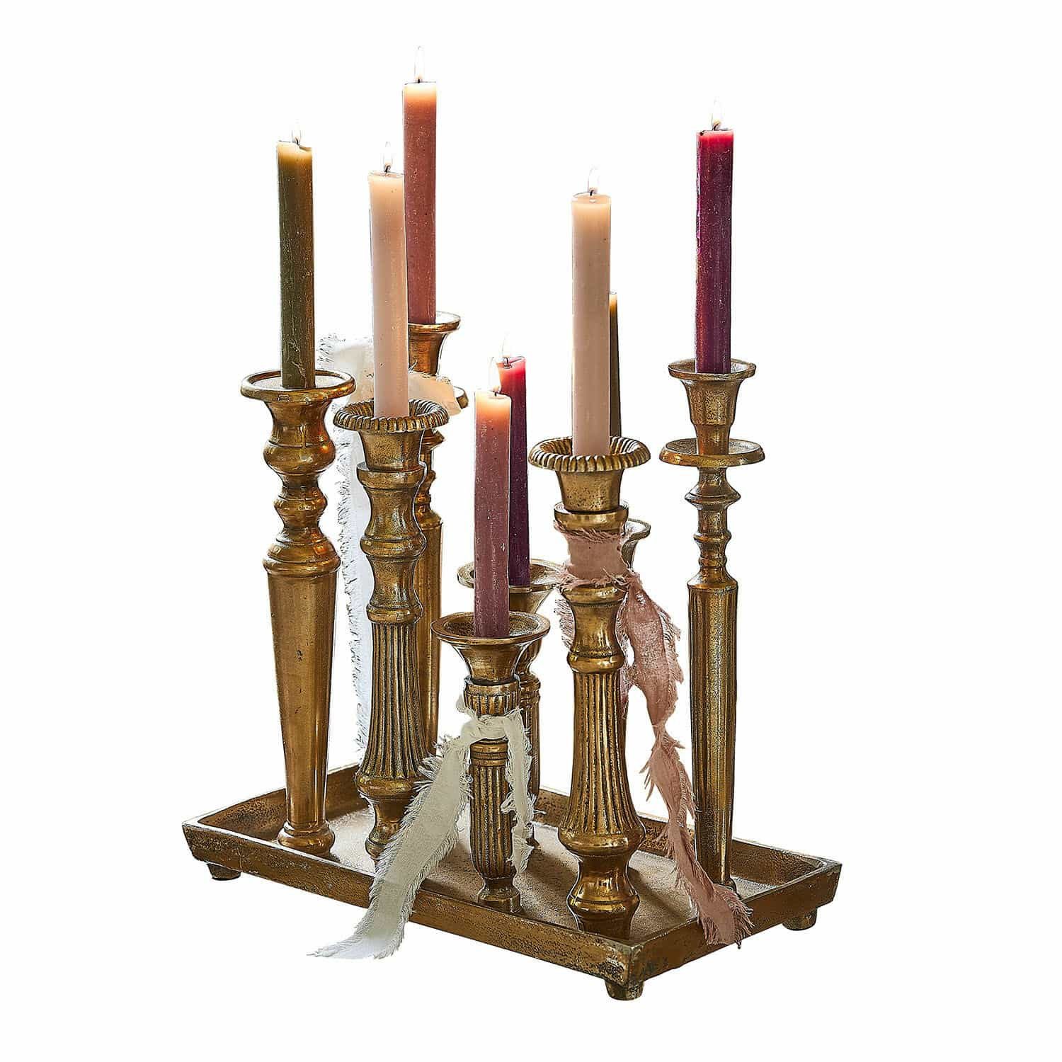 Mirabeau Kerzenständer Kerzentablett Chavelot champagner