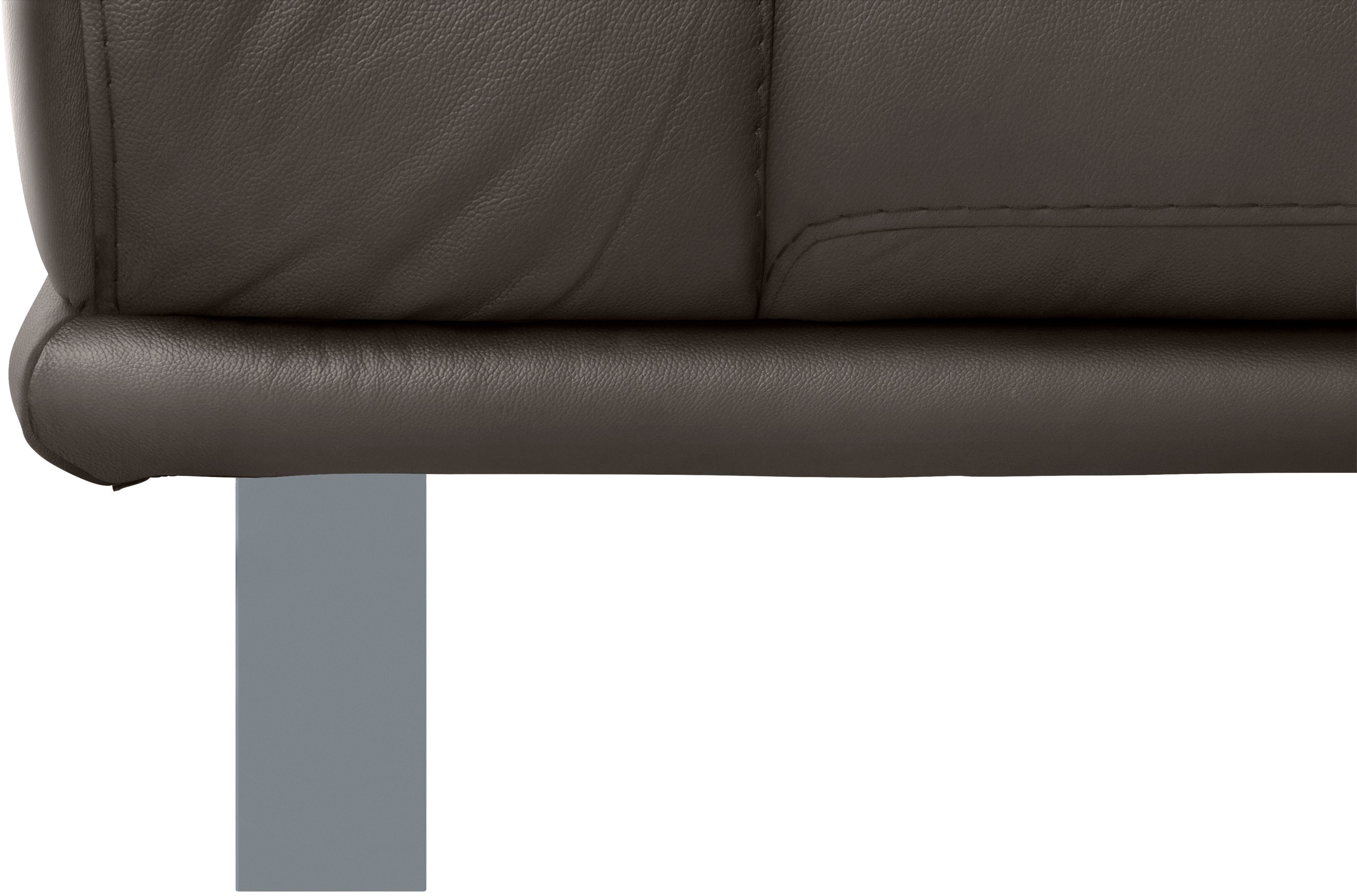 2,5-Sitzer montanaa, W.SCHILLIG Metallkufen Silber Breite in matt, 212 mit cm