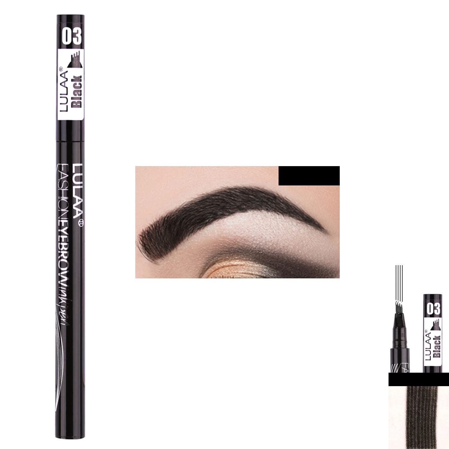 P-Beauty Cosmetic Accessories Augenbrauen-Stift 3D Tattoo Augenbrauen Stift Microblading 24H Wasserfest in 4 Farben, Nicht an Tieren getestet, Reisegröße, Ohne Duft, Hypoallergen