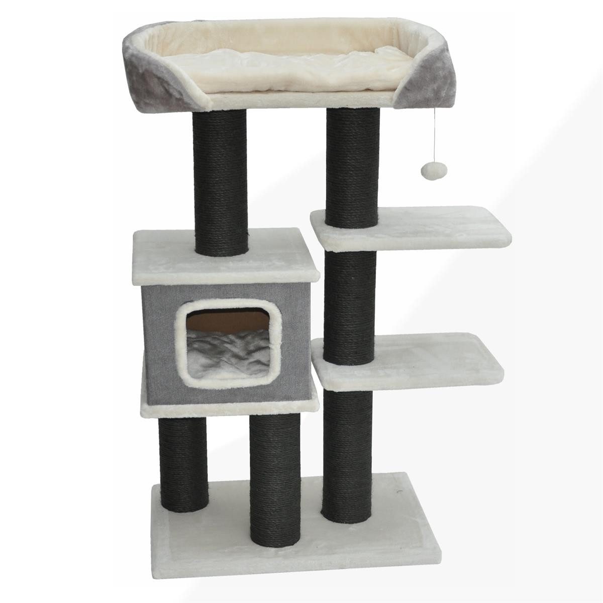 nanook Kratzbaum Kratzbaum Katzenbaum beige 60x40x120 cm
