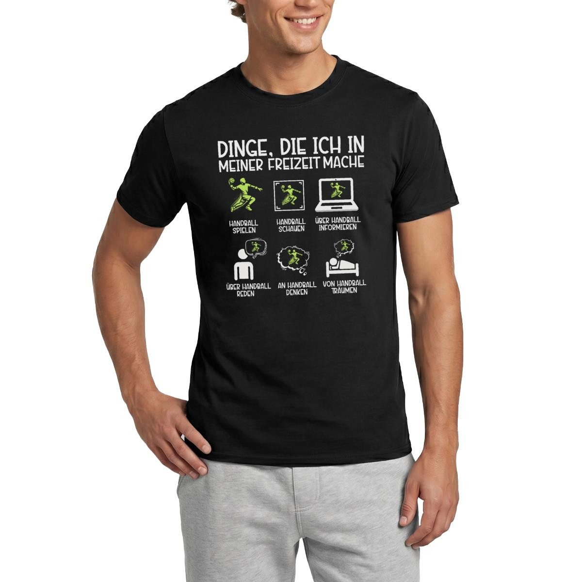 Spreadshirt T-Shirt Handball Liebhaber Freizeit Männer T-Shirt (1-tlg)