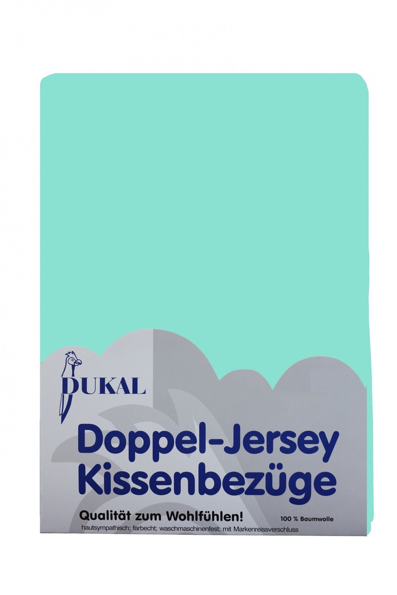 Kissenbezüge aus hochwertigem Doppel-Jersey, 100% Baumwolle, DUKAL (1 Stück), 40x40 cm, mit Reißverschluss, Made in Germany