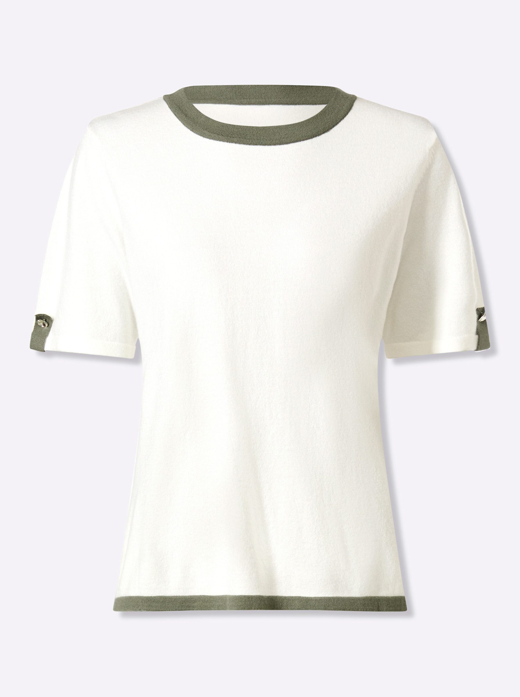 heine Strickpullover Pullover Kurzarm Feinstrick