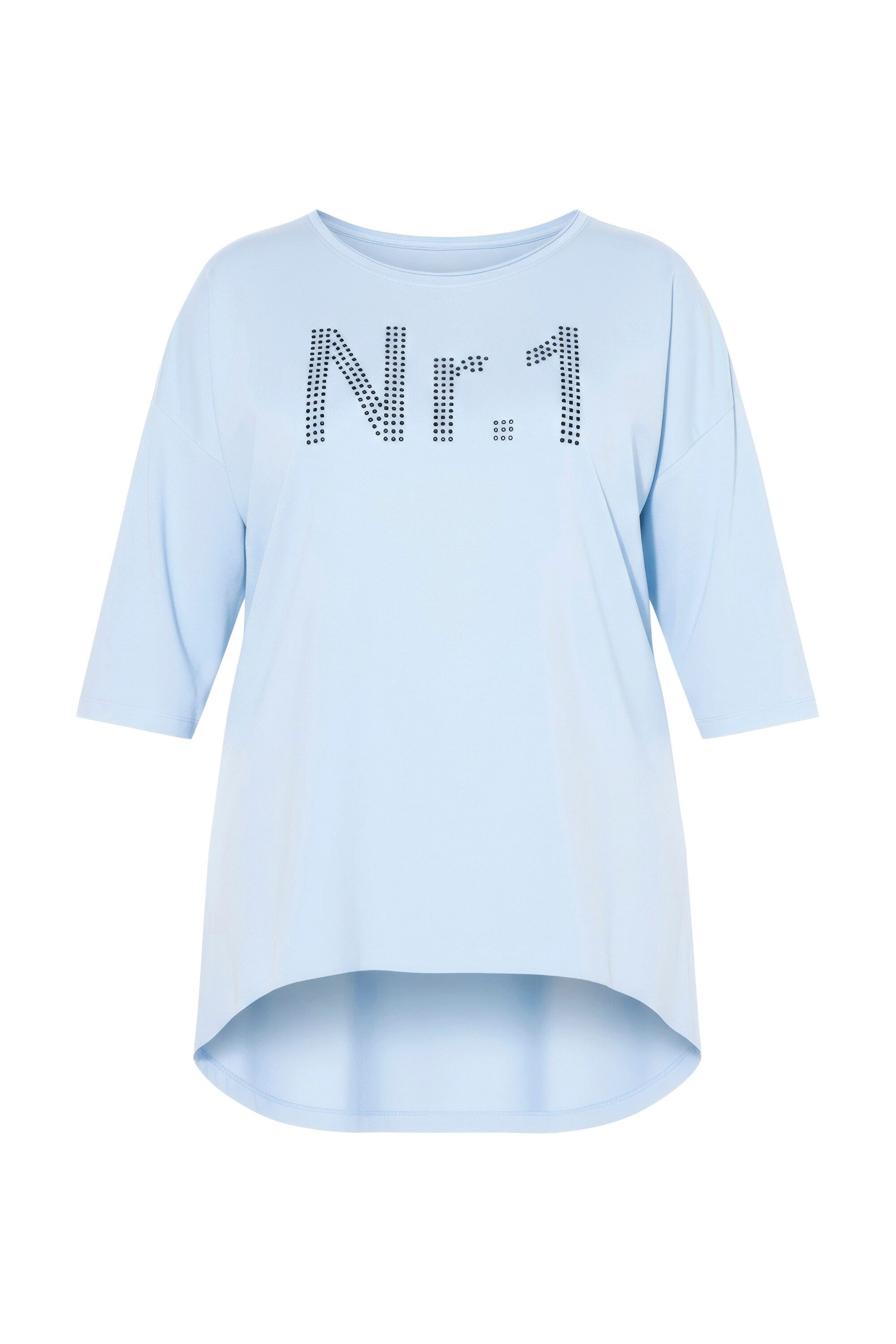 Longshirt Longshirt oversized "No.1"-Motiv aus Ziersteinchen