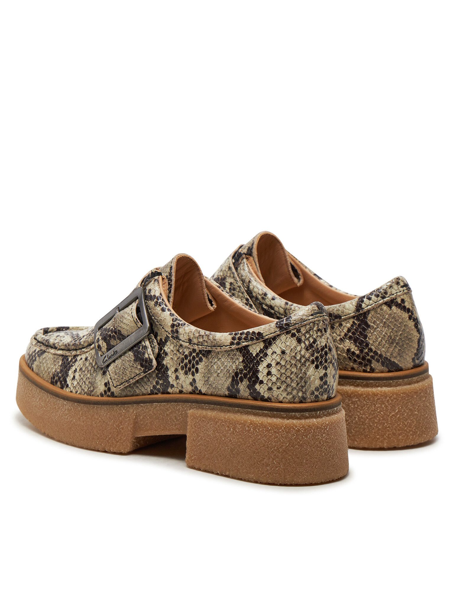 Clarks Halbschuhe Linoso Monk 26178680 Grau Schnürschuh