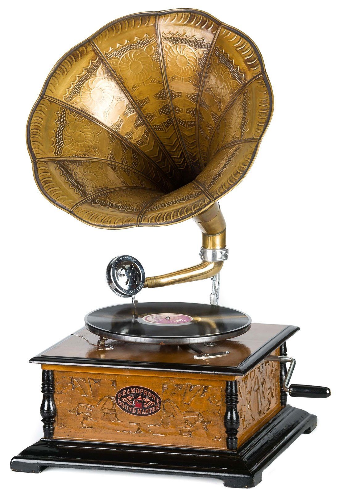 Aubaho Dekoobjekt Nostalgie Grammophon Schellackplatte Gramophone Trichtergrammophon ant