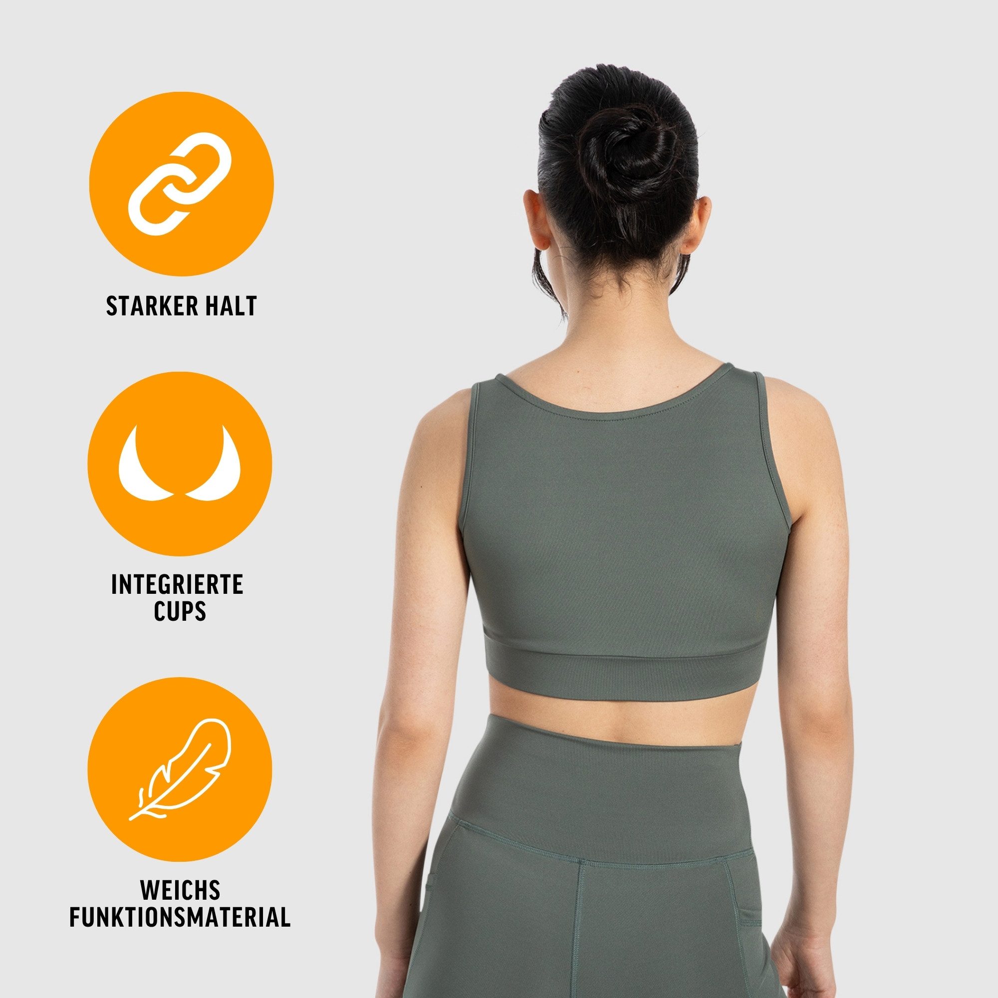Smilodox Sport-BH Kathi, Bra mit Zip-Front, integriertem Cup & reflektieren günstig online kaufen