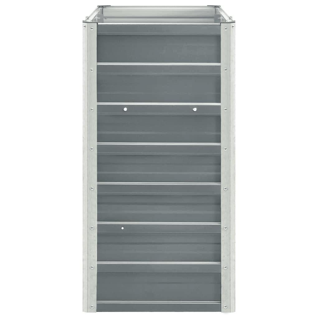 furnicato Hochbeet Anthrazitfarbenes aus Stahl 240 x 40 x 77 cm, Wetterfestes Gemüsebeet mit offener Unterseite für den Balkon