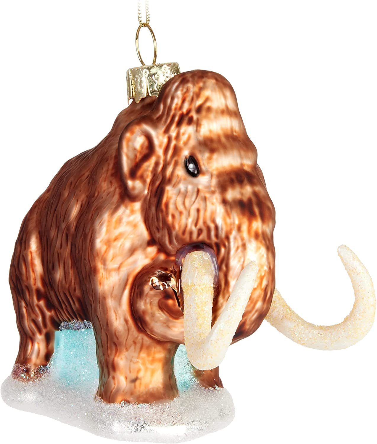 BRUBAKER Weihnachtsbaumkugel Mammut Weihnachtskugel aus Glas