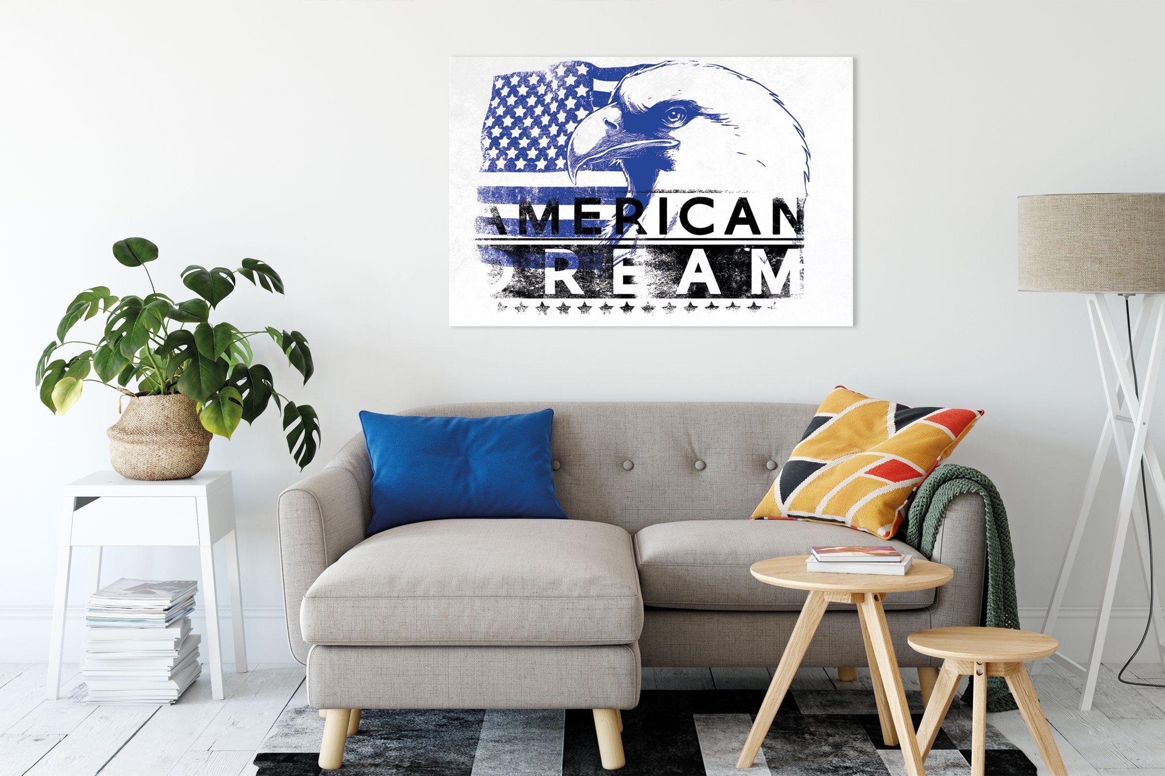 American American St), Light dream dream Zackenaufhänger Leinwandbild fertig Light, inkl. bespannt, Leinwandbild (1 Pixxprint