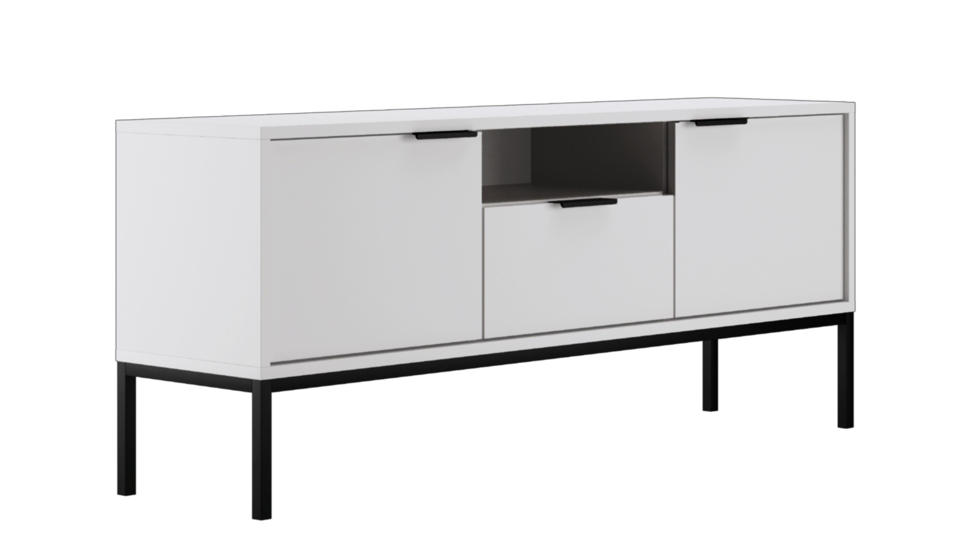 99rooms Lowboard Avgustin (TV-Kommode, TV-Schrank, Fernsehschrank), Modern Design, mit viel Stauraum, Soft-Close Funktion