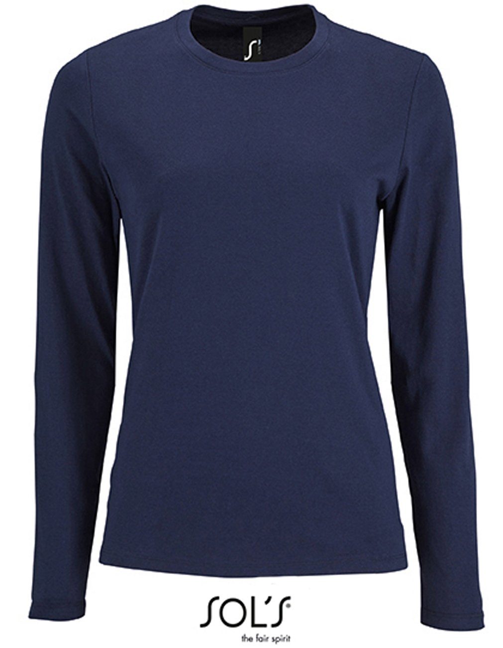 SOLS Langarmshirt 1er/2er Pack Damen Langarm-Shirt für Frauen Gr. S bis XXL (1-tlg) 100% Baumwolle - 190 g/m²