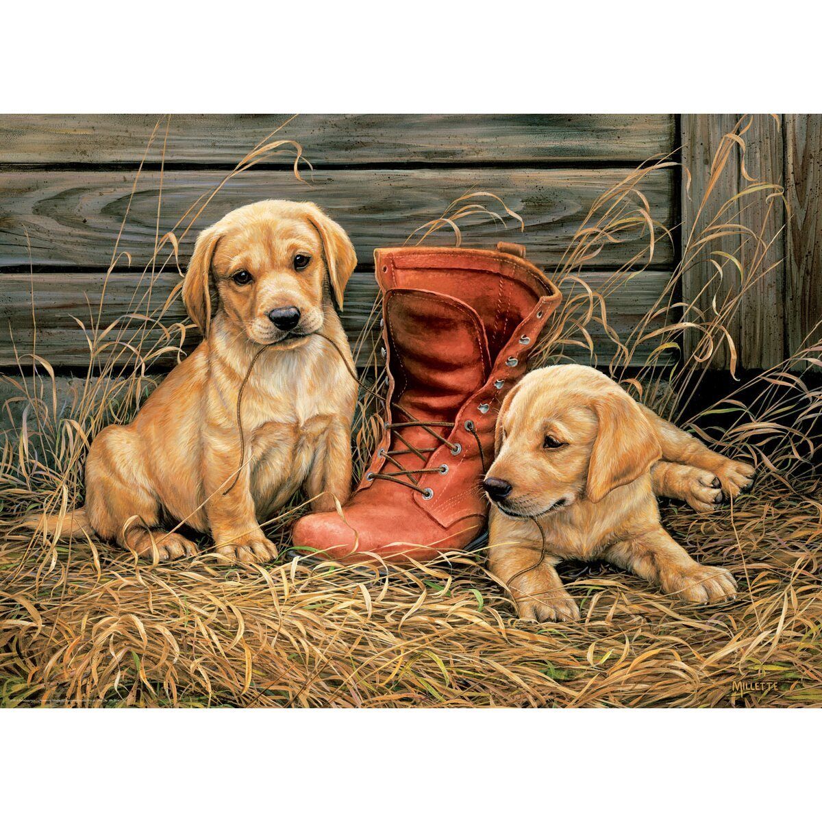 auf 68x48 Puzzleteile - im cm, Puzzle empireposter Hundewelpen dem Teile Bauernhof Puzzle 1000 Format