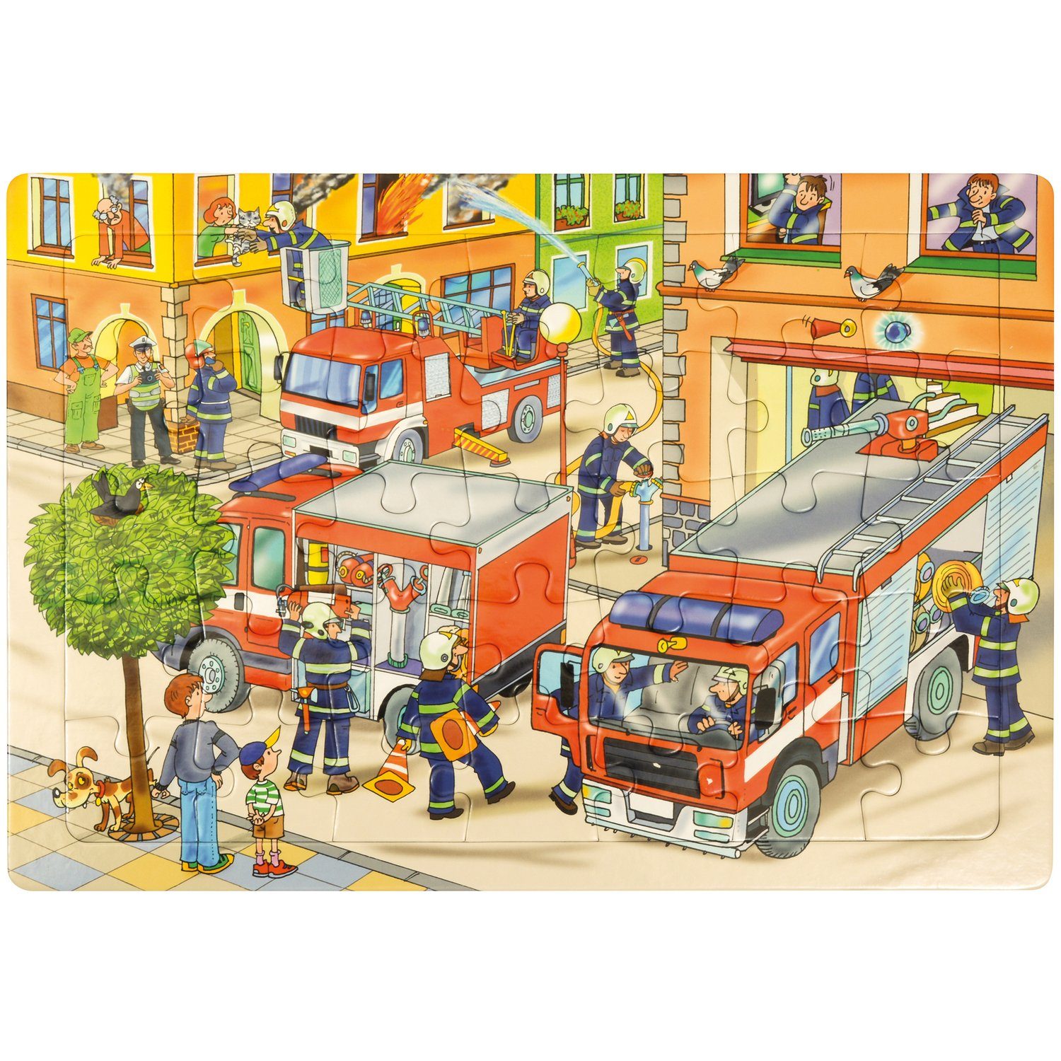 Lernspielzeug EDUPLAY Feuerwehr Puzzle