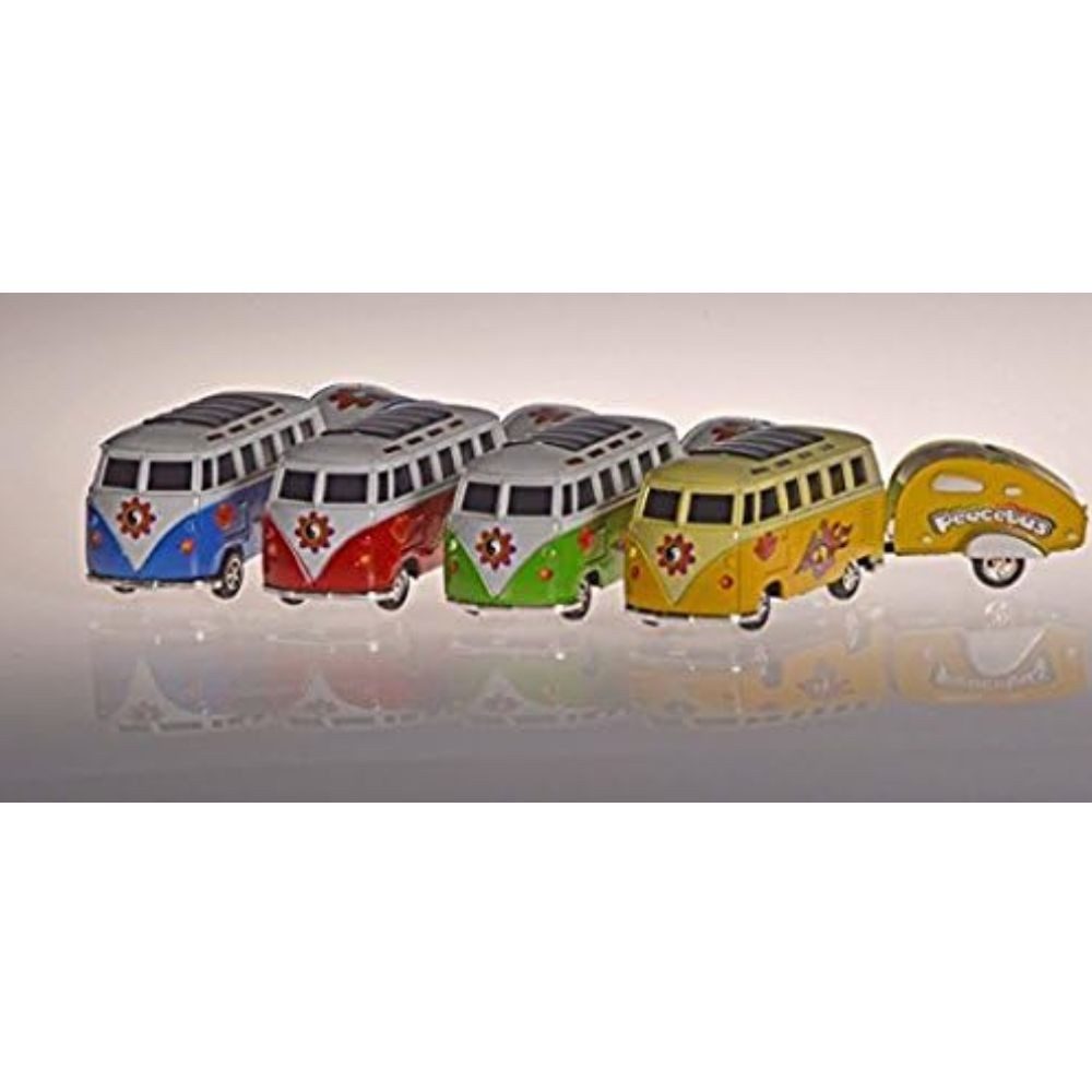 ZD Trading Haushaltshobel VW Bus Peacebus Caravan 1:43 Bus mit Wohnanhänger günstig online kaufen