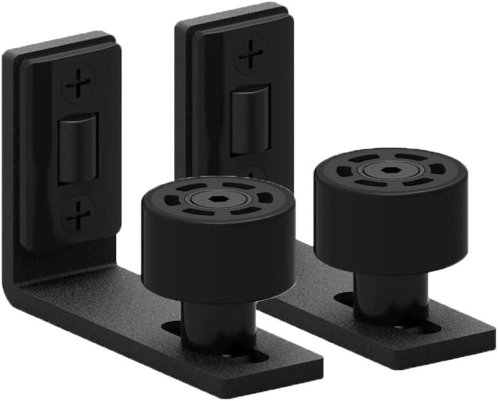 FELIXLEO Schienensystem-Controller 2 Tür Bodenführung Schiebetür Wand Bodenführung Holz Schwarz, (1-tlg)