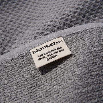 blanketino Badetuch XL Strandhandtuch, elegantes Handtuch, 145x210, Baumwolle, Schnelltrocknendes Badetuch in Steingrau, Made in Germany