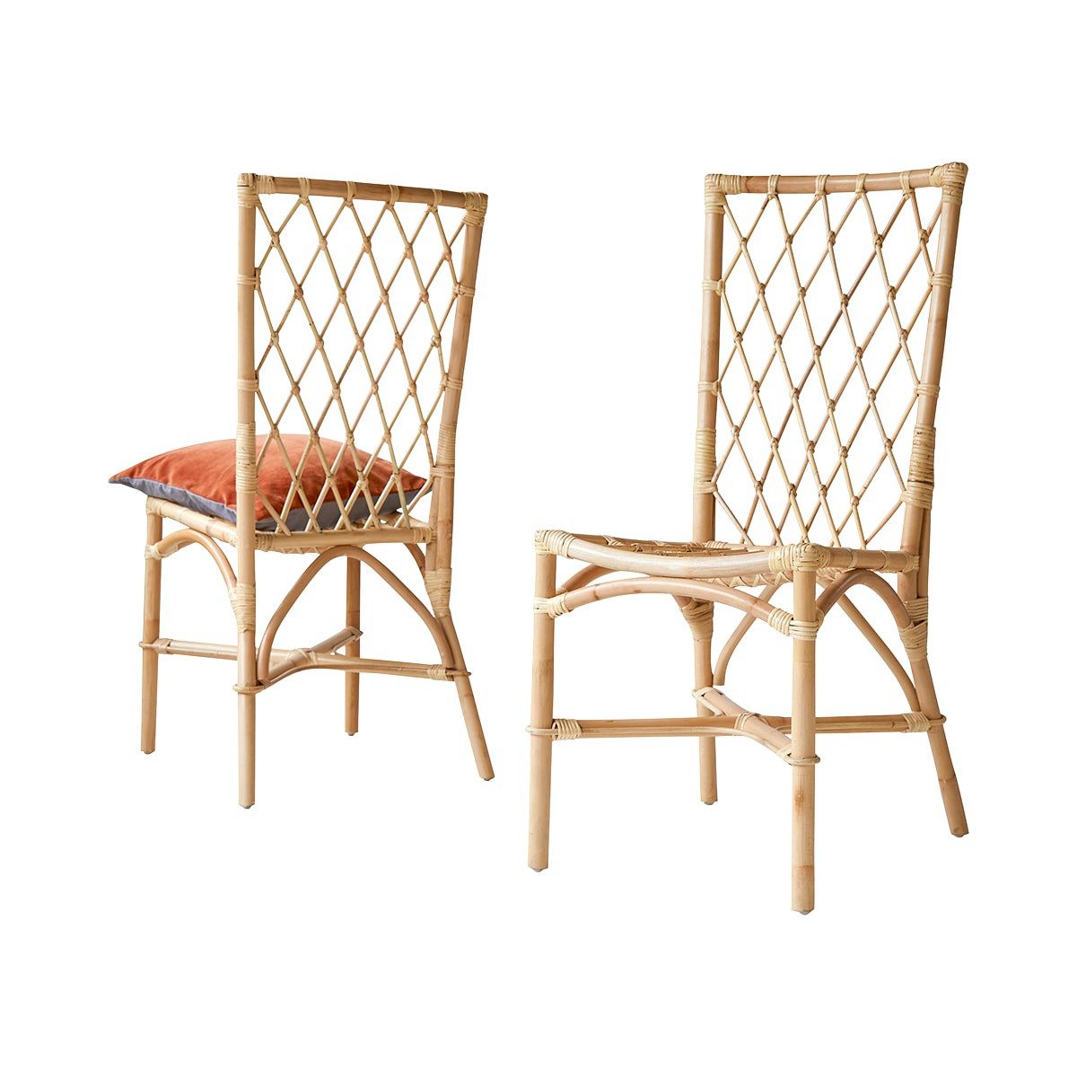 Tikamoon Esszimmerstuhl Stuhl Zélie aus Rattangeflecht