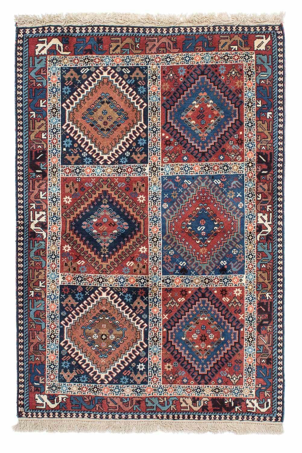 Medaillon Yalameh x 145 morgenland, Handgeknüpft scuro Höhe: 97 10 rechteckig, cm, mm, Rosso Wollteppich