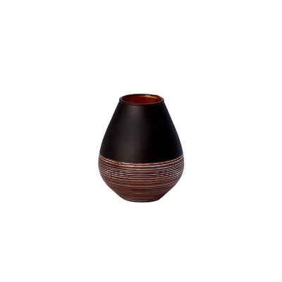 Villeroy & Boch Dekovase Manufacture Swirl Vase, 10 x 12 cm, schwarz/kupfer (1 St)