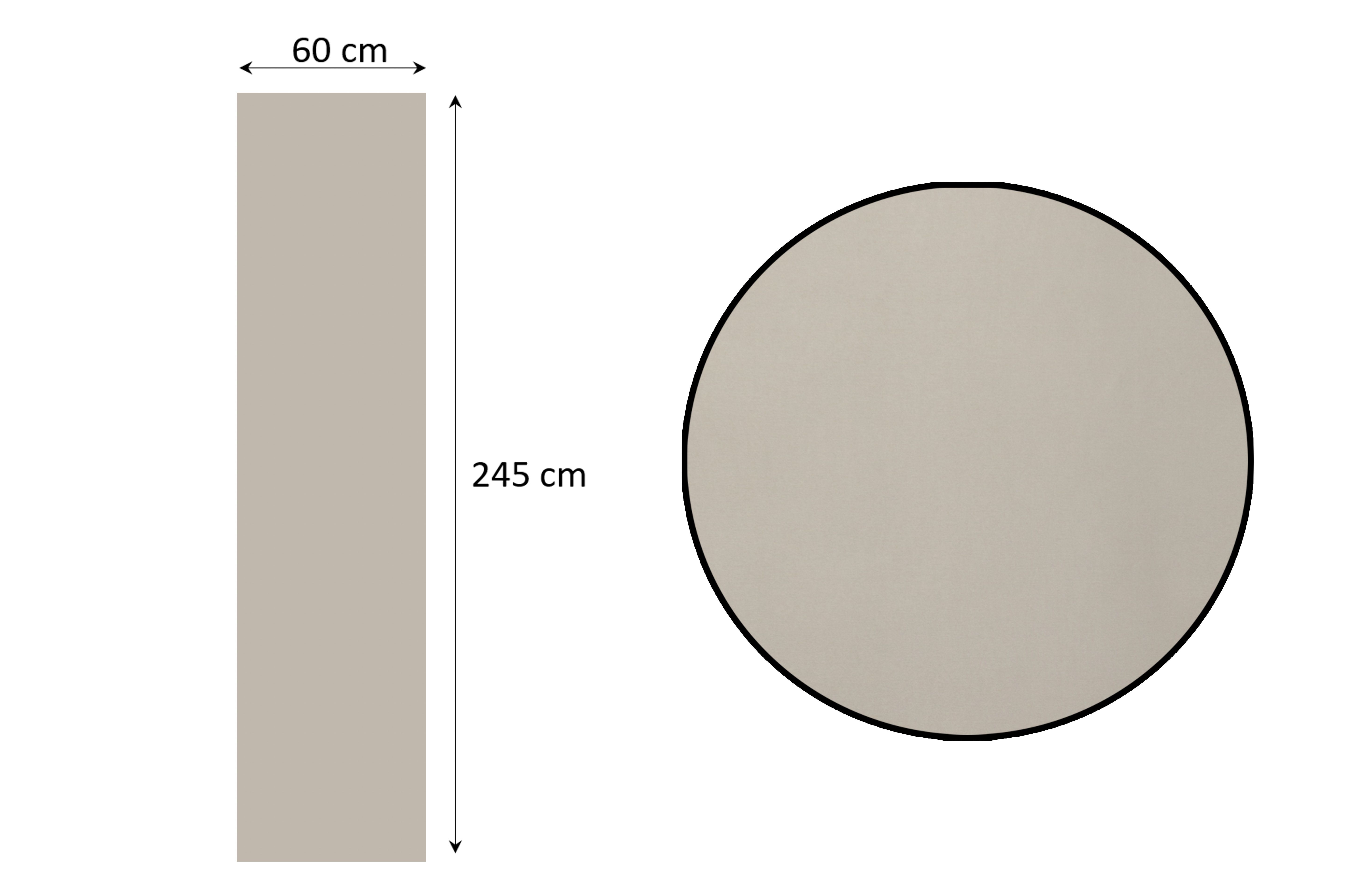 Brilliant Schiebegardine Blickdicht / 60x245cm, Store günstig online kaufen