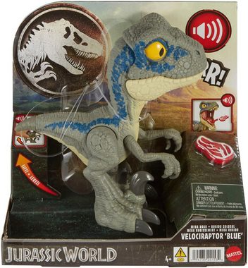 Mattel® Actionfigur Jurassic World, Mega Roar Velociraptor, Blue, mit Brüllaction