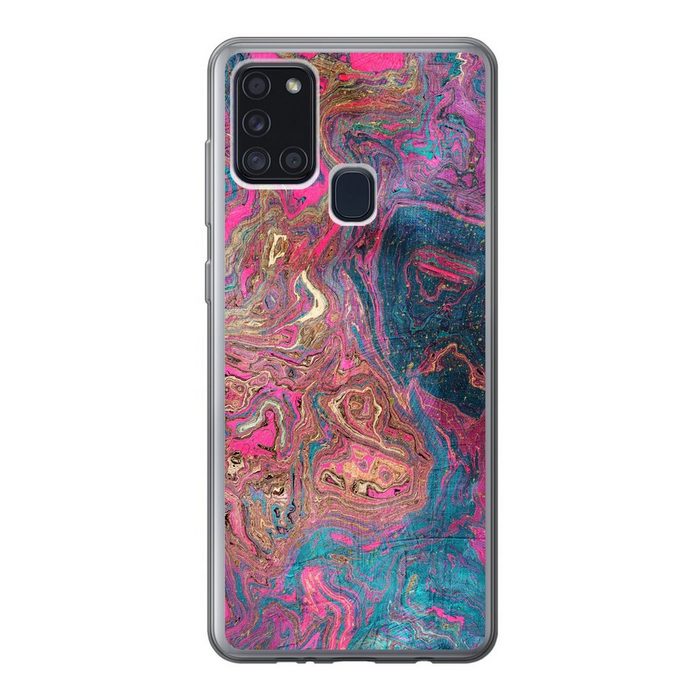 MuchoWow Handyhülle Marmor - Farbe - Gussformen Handyhülle Samsung Galaxy A21s Smartphone-Bumper Print Handy