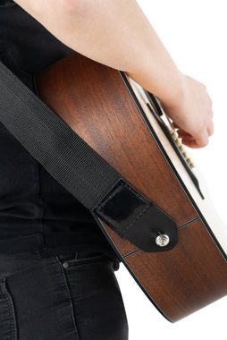 Rocktile Gitarrengurt Standard Guitar Strap Nylon Schwarz, Verstellbar zwischen 63 cm und 106 cm