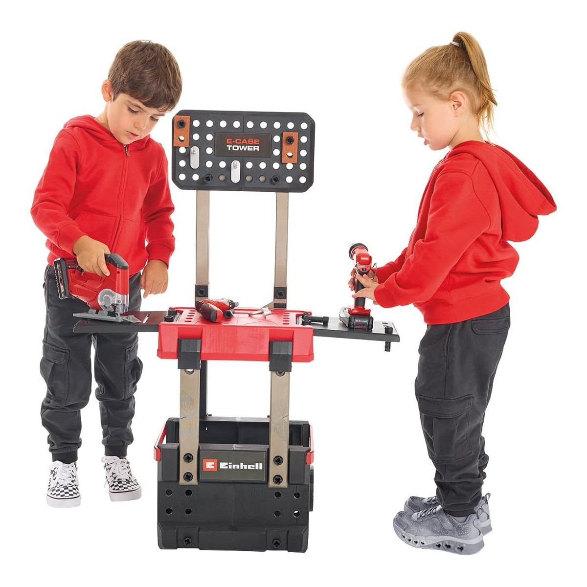 Happy People Spielwerkbank Einhell KIDS E-Case Kinder Werkbank (110 Teile), günstig online kaufen