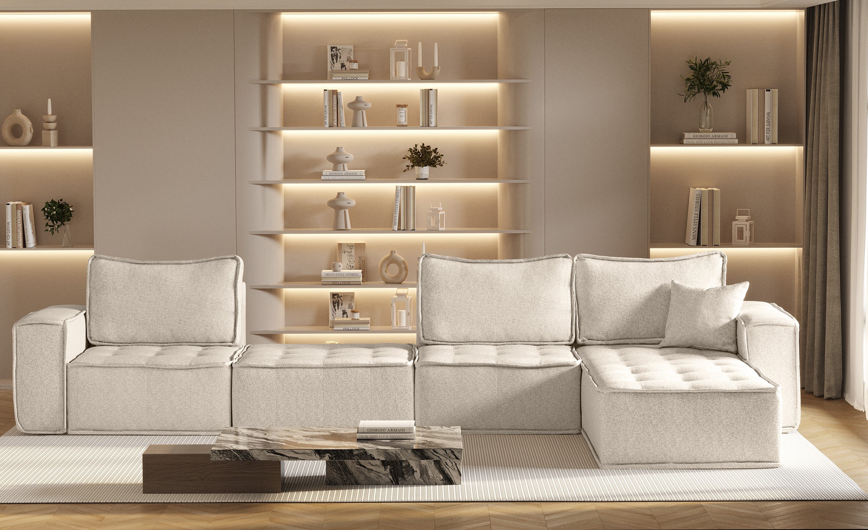 Kaiser Möbel Ecksofa Bohoo modulare Ecke XL