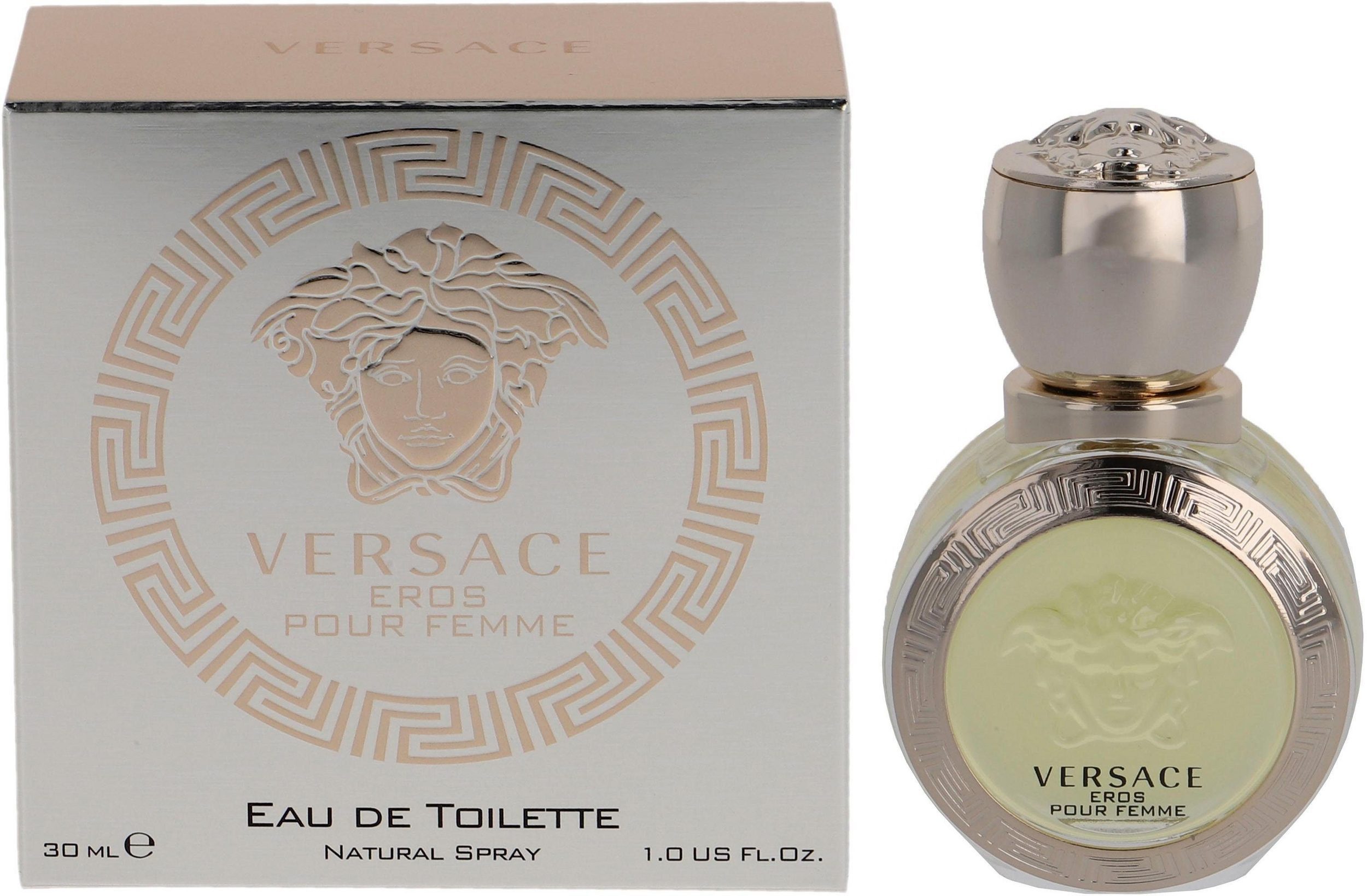 Versace Eau de Toilette Eros pour Femme, Glasflakon, Parfüm EDT, Damenduft