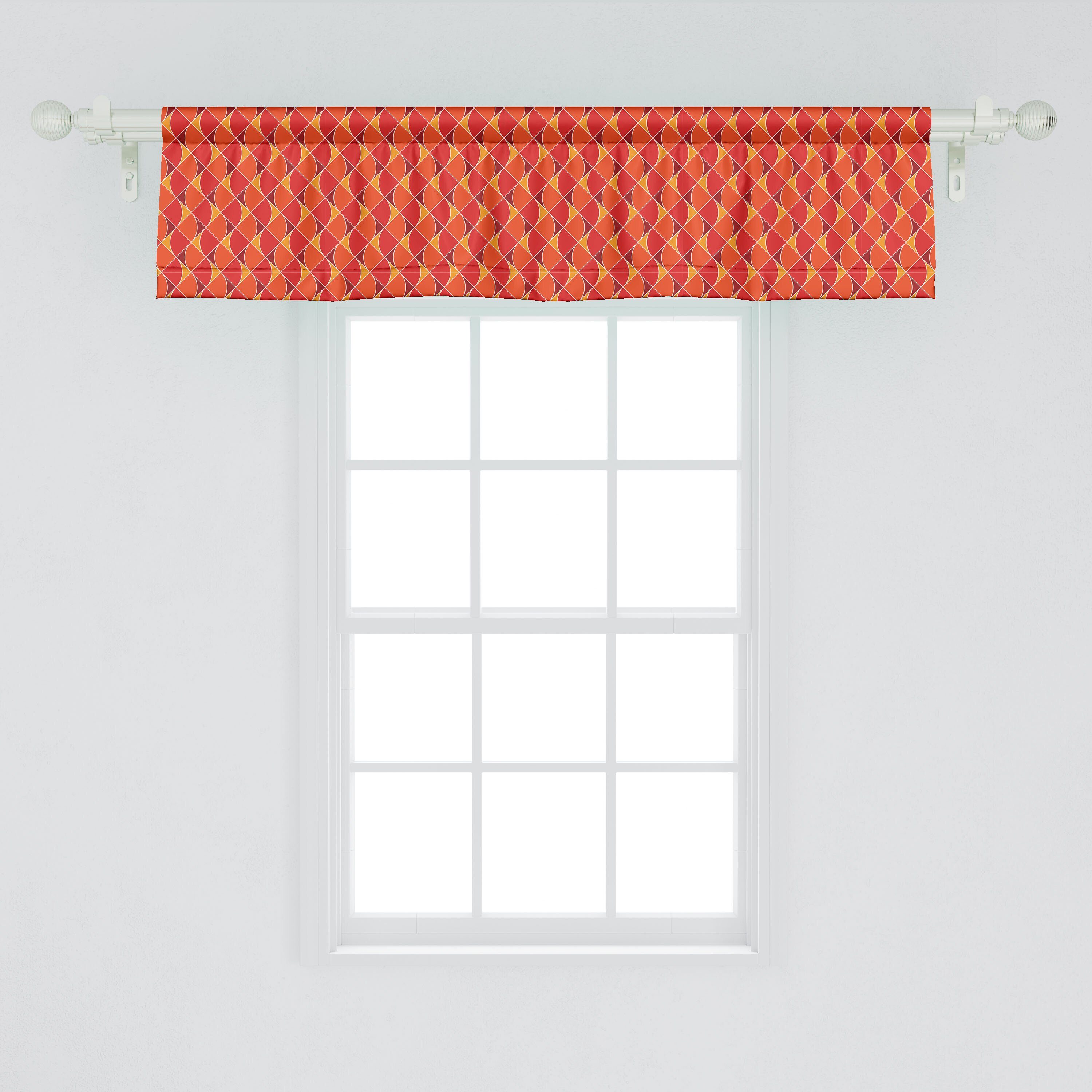 Scheibengardine Vorhang Streifen Stangentasche, Schlafzimmer vertikale Dekor für Microfaser, Diagonal mit Abstrakt Abakuhaus, Küche Volant